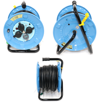 [中古(B)] 日動工業 電工ドラム 100V 防雨防塵型NPW-EB23 漏電保護専用ブレーカー付 20m npw-eb23  [良い]