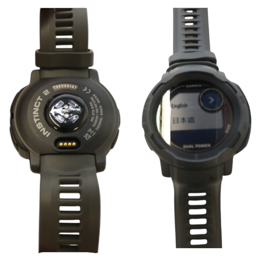 中古(A)] GARMIN(ガーミン) Instinct 2 Dual Power Graphite 直径45mm Suica対応 タフネ –  Rentio Outlet