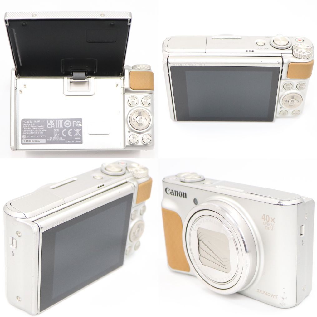 Canon PowerShot SX740 HS コンパクトデジタルカメラ pssx740hs-sl  シルバー 整備済みアウトレット品 [中古(C)]