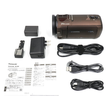 パナソニック 4Kビデオカメラ HC-VX992MS  hc-vx992ms-t  ブラウン 整備済みアウトレット品 [良い(B)]