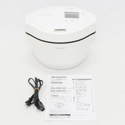 [中古(C)] シャープ ヘルシオ ホットクック KN-HW24G 2〜6人用 2.4L容量　kn-hw24g-w ホワイトkn-hw24g-w　[可]