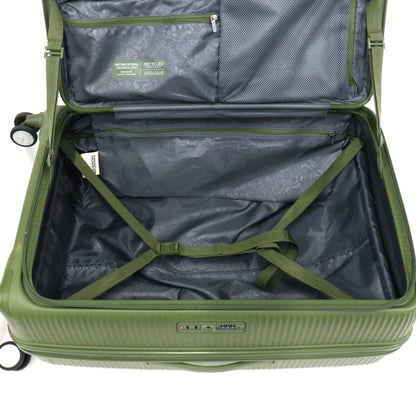 [8-10泊向けサイズ]AMERICAN TOURISTER CURIO スピナー75 エキスパンダブル 98L/拡張時114L ハードスーツケース americantourister-curio75-kh  カーキ 整備済みアウトレット品 [中古(C)]