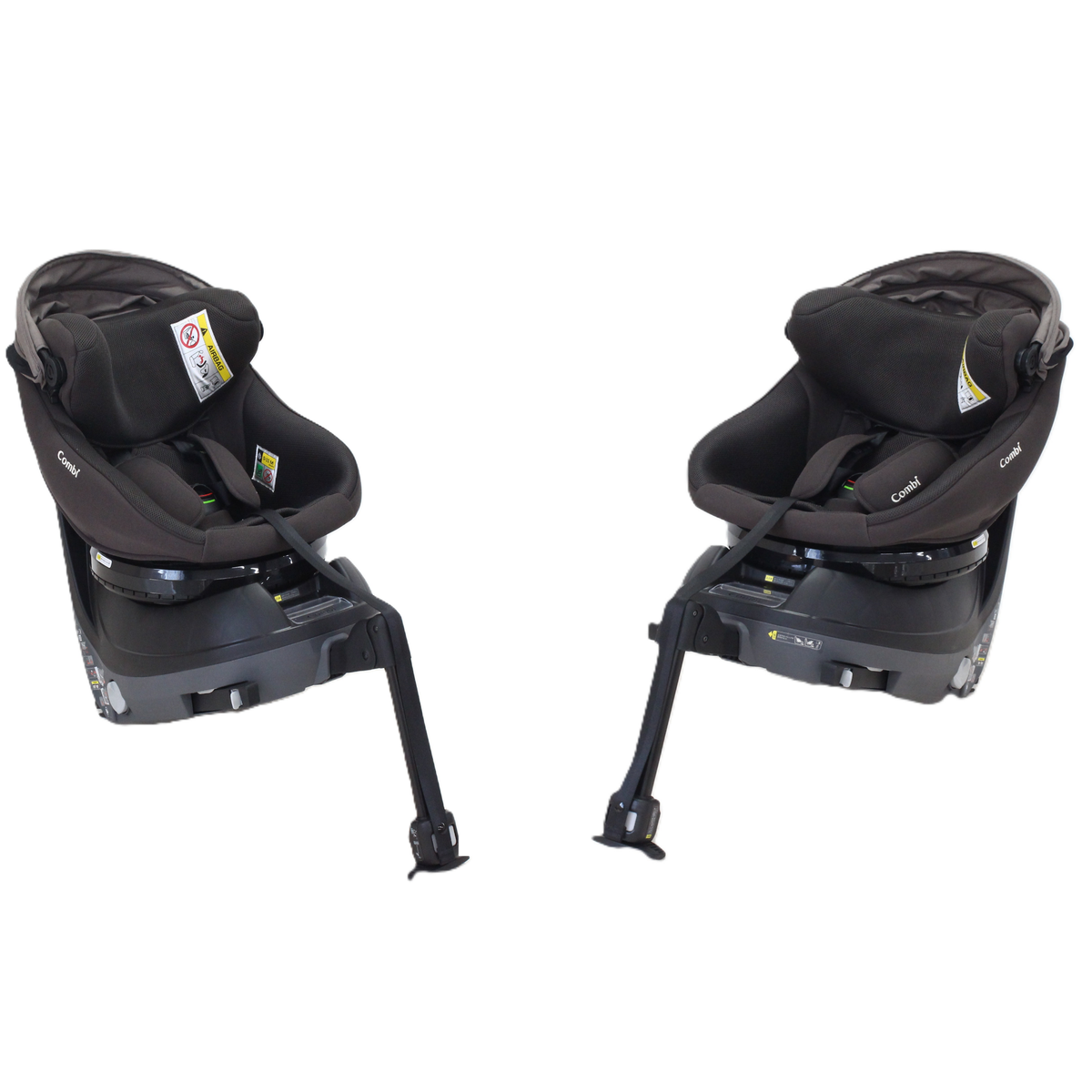 コンビ クルムーヴ コンパクト R129 エッグショック JS チャイルドシート (ISOFIX固定 / R129適合) 4972990196727  ブラウン 整備済みアウトレット品 [良い(B)]