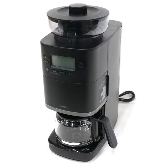 [中古(C)] シロカ コーン式全自動コーヒーメーカー カフェばこ ブラック sc-c251-k ブラックsc-c251-k　[可]