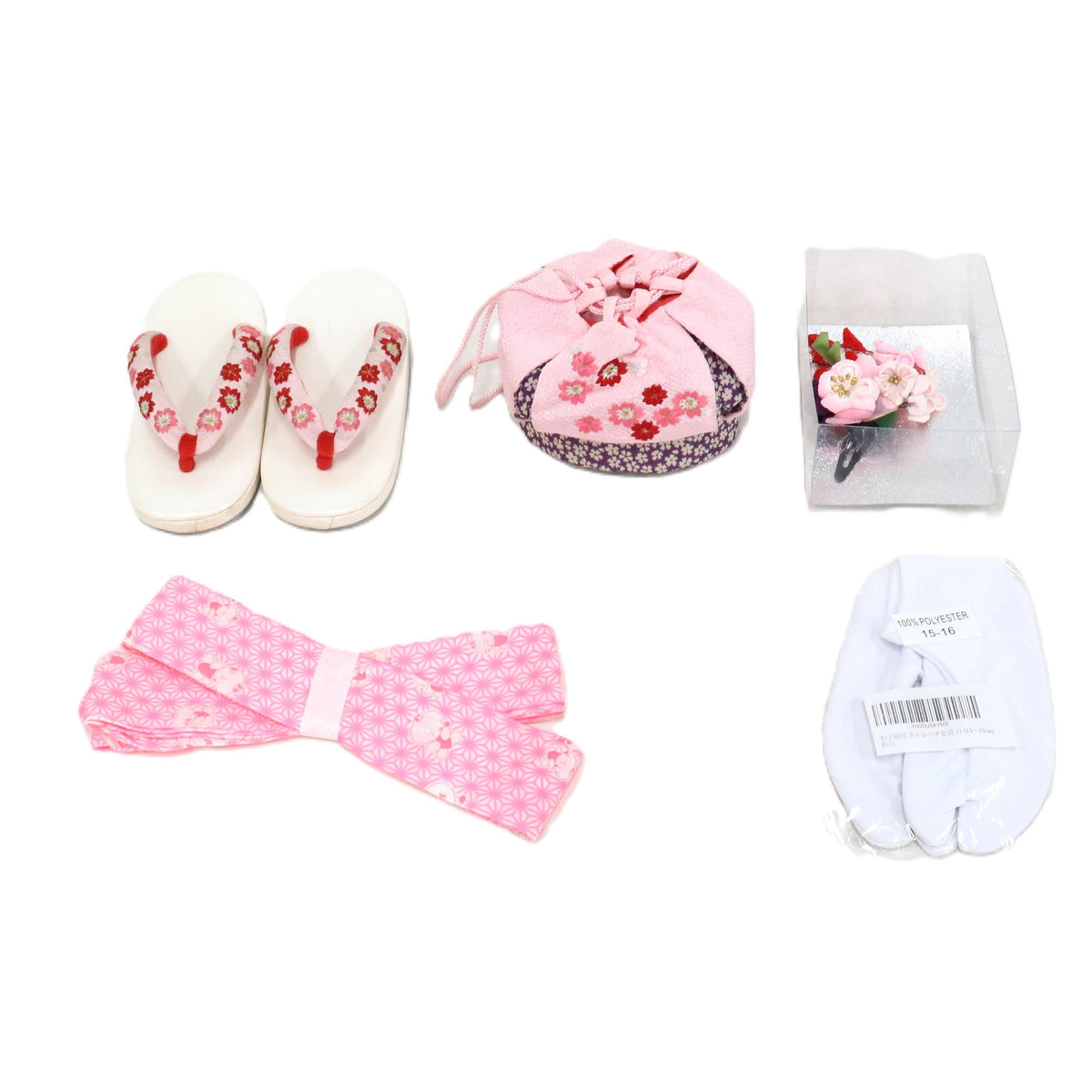七五三/節句 被布セット 3歳女の子 短冊模様 彩り手鞠　100cm　f-008433000a-id-f-00843  ライトブルー 整備済みアウトレット品 [良い(B)]