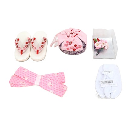 七五三/節句 被布セット 3歳女の子 短冊模様 彩り手鞠　100cm　f-008433000a-id-f-00843  ライトブルー 整備済みアウトレット品 [良い(B)]