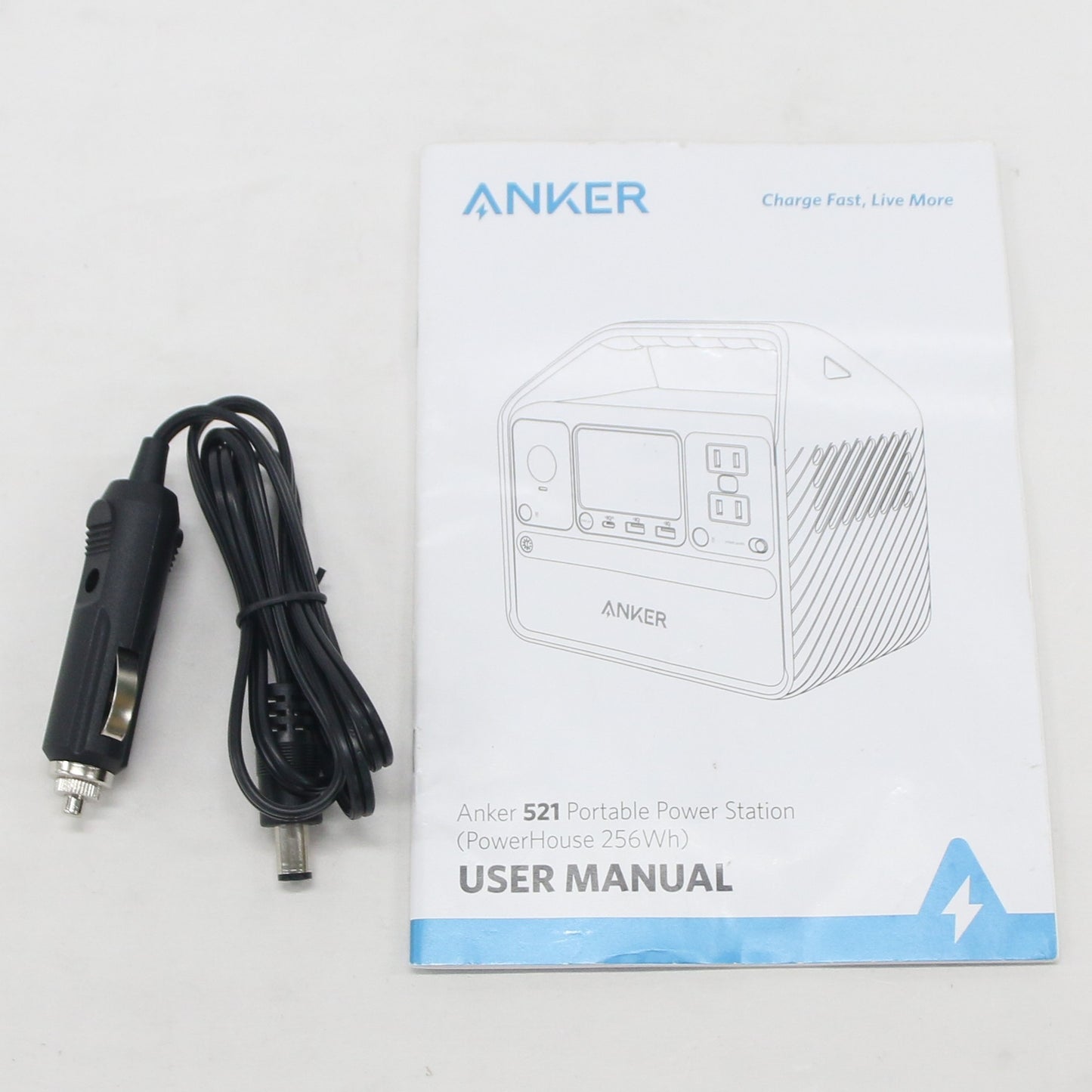 [ジャンク] Anker 521 Portable Power Station (PowerHouse 256Wh) A1720 リン酸鉄リチウムイオンバッテリー ポータブル電源　ank-521pps-a1720 ブラック[難あり(D)]