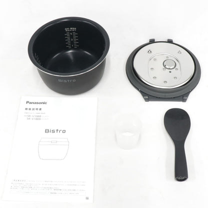 [中古(B)] [5.5合炊き] パナソニック 可変圧力IHジャー炊飯器 ビストロ Vシリーズ SR-V10BB sr-v10bb-k ブラック [良い]