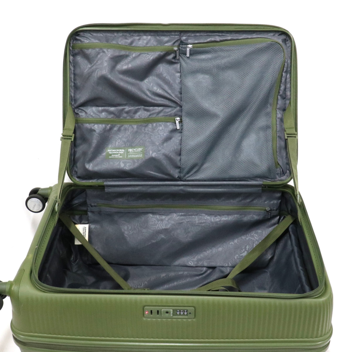 [8-10泊向けサイズ]AMERICAN TOURISTER CURIO スピナー75 エキスパンダブル 98L/拡張時114L ハードスーツケース americantourister-curio75-kh  カーキ 整備済みアウトレット品 [中古(C)]