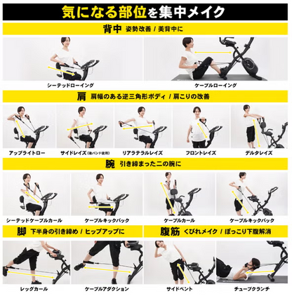 STEADY（ステディ）フィットネスバイク(バンド付き、マット無し) ST143 st143-g   【90％分返金保証付】新品