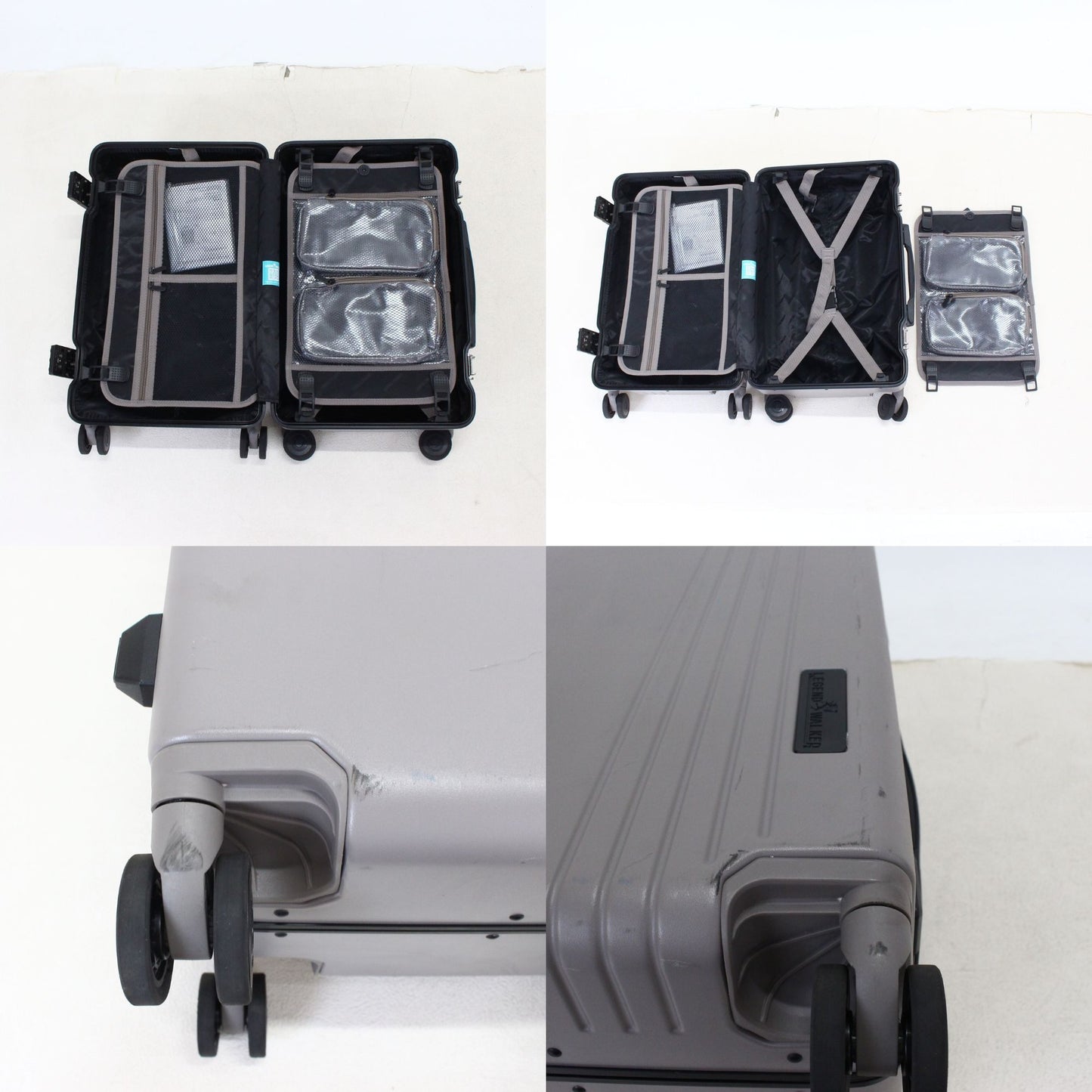 [1-3泊向けサイズ]LEGEND WALKER 5114 チャレンジャー 36L ハードスーツケース 5114-48-gy  アーバングレー 整備済みアウトレット品 [良い(B)]