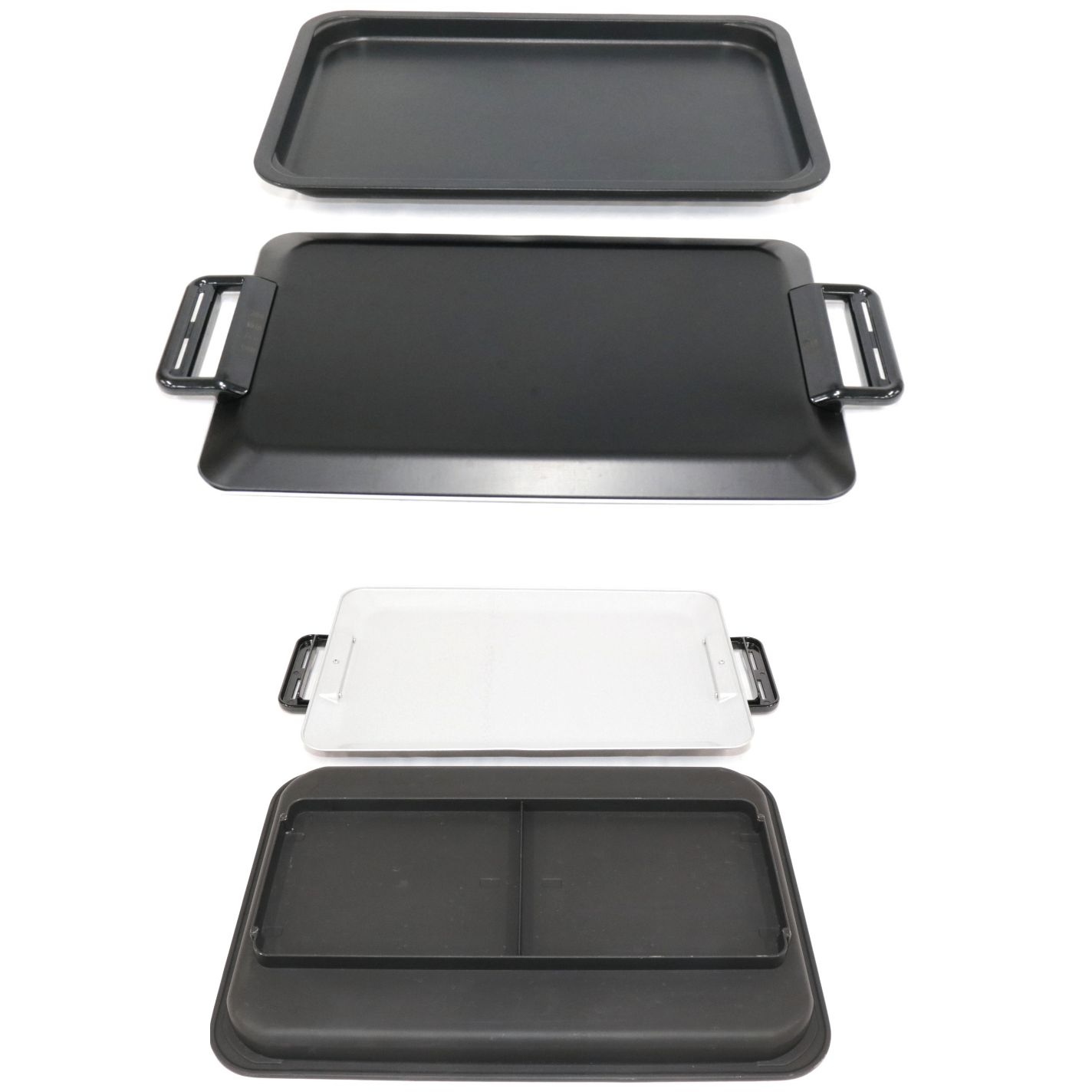 [中古(B)] アイリスオーヤマ 左右温調ホットプレート 1枚プレート WHP-011-B 平面タイプ 左右温度調整 アタッチメント付 whp-011-b ブラック [良い]