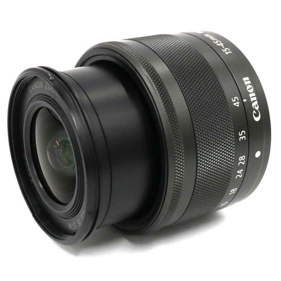 [中古(C)] CANON EF-M 15-45mm F3.5-6.3 IS STM 標準ズームレンズ ef-m15-45-b ブラック[可]