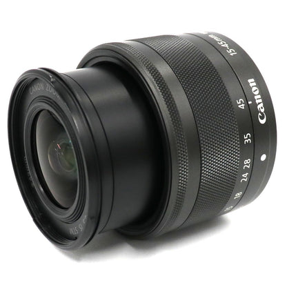 [中古(C)] CANON EF-M 15-45mm F3.5-6.3 IS STM 標準ズームレンズ ef-m15-45-b ブラック[可]