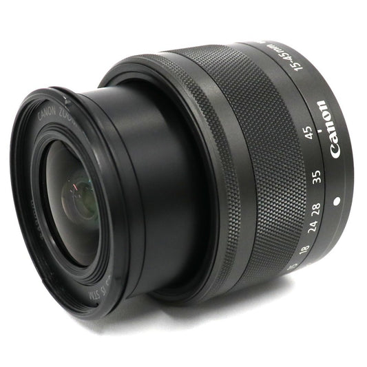 [中古(C)] CANON EF-M 15-45mm F3.5-6.3 IS STM 標準ズームレンズ ef-m15-45-b ブラック[可]