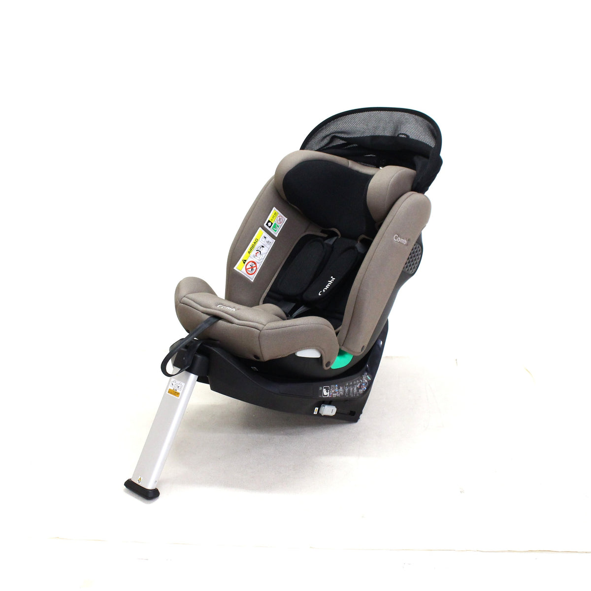 コンビ クルムーヴ ロング R129 エッグショック EA チャイルドシート (ISOFIX固定 / R129適合) 4972990193641  グレージュ 整備済みアウトレット品 [中古(C)]
