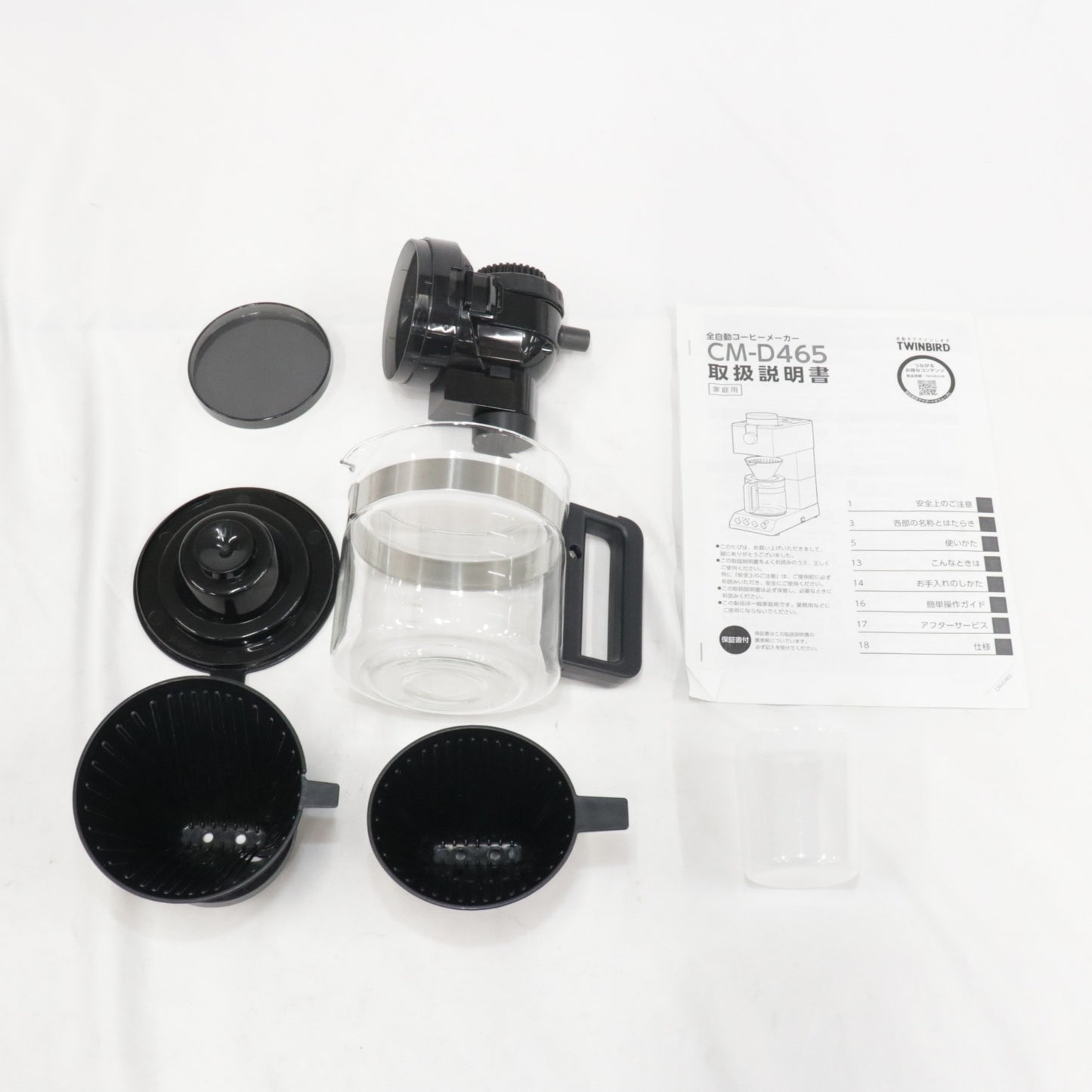 [中古(B)] ツインバード 全自動コーヒーメーカー CM-D465B [容量6杯モデル] cm-d465b  [良い]