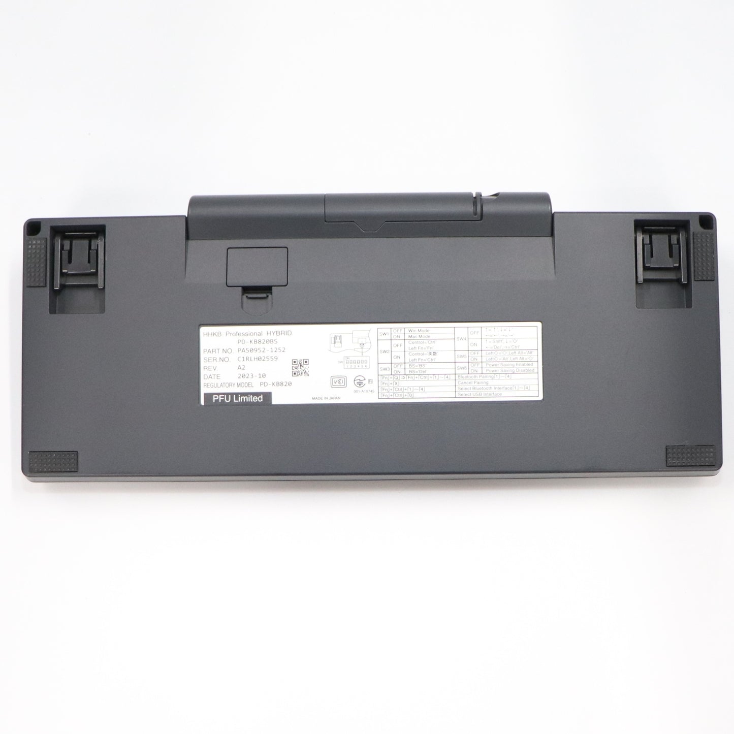 PFU HHKB キーボード Pro HYBRID Type-S 日本語 墨 PD-KB820BS pd-kb820bs  墨 整備済みアウトレット品 [良い(B)]