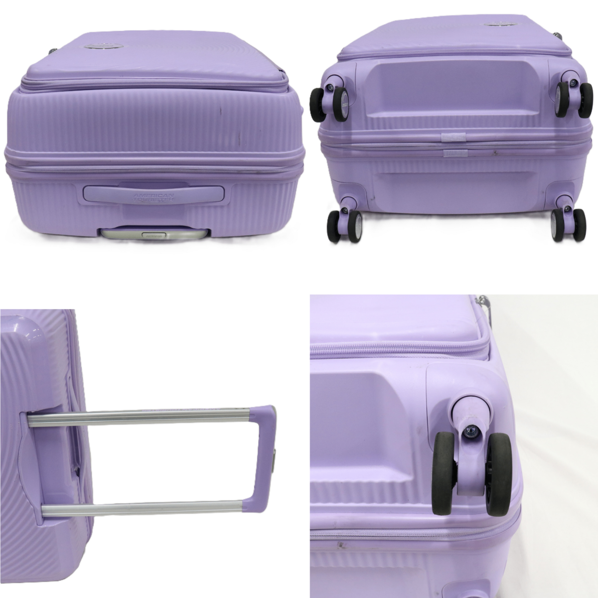 [8-10泊向けサイズ]AMERICAN TOURISTER CURIO スピナー75 エキスパンダブル 98L/拡張時114L ハードスーツケース　americantourister-curio75-lvn  ラベンダー 整備済みアウトレット品 [中古(C)]