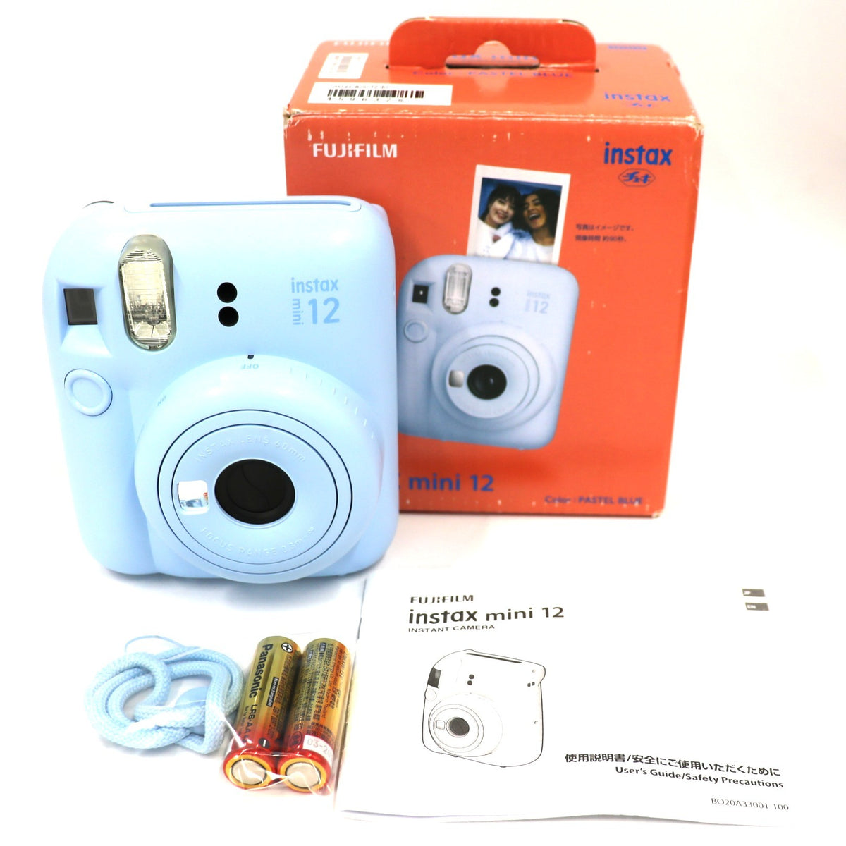 富士フイルム instax mini 12 インスタントカメラ チェキ instax-mini12-bl  パステルブルー ジャンク品 [難あり(D)]