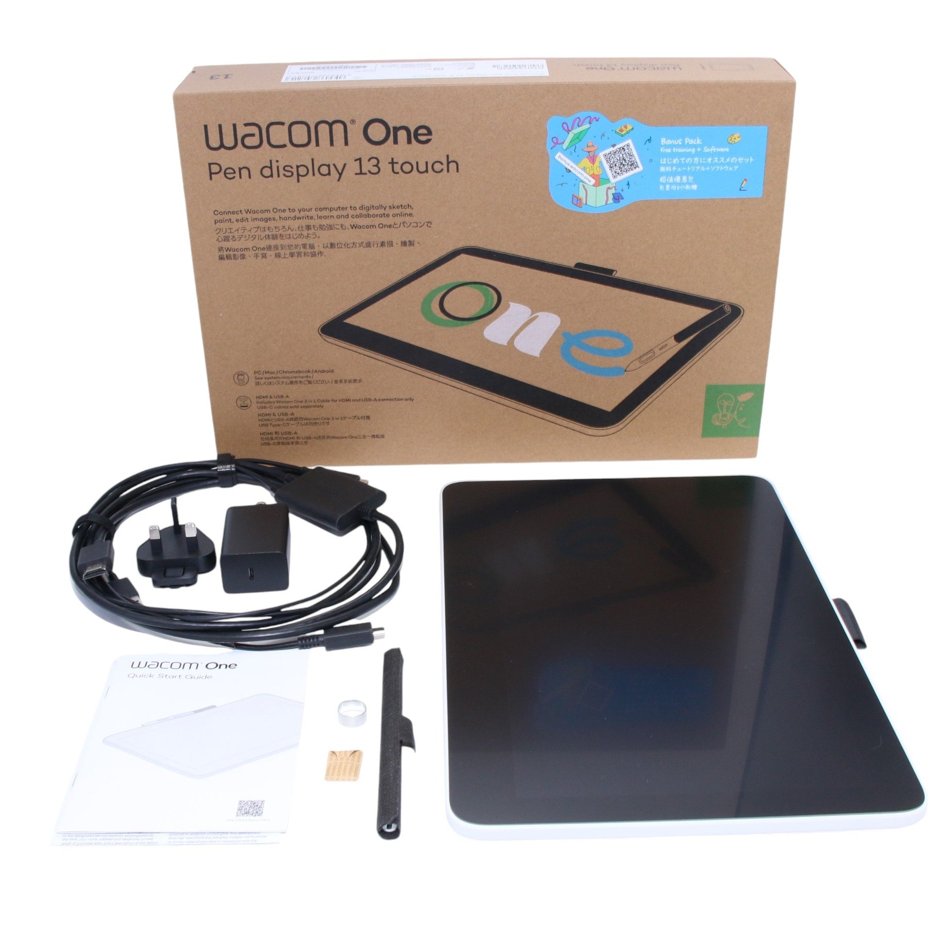 Wacom One 液晶ペンタブレット 13 touch(DTH134W4D) スタンドセット 