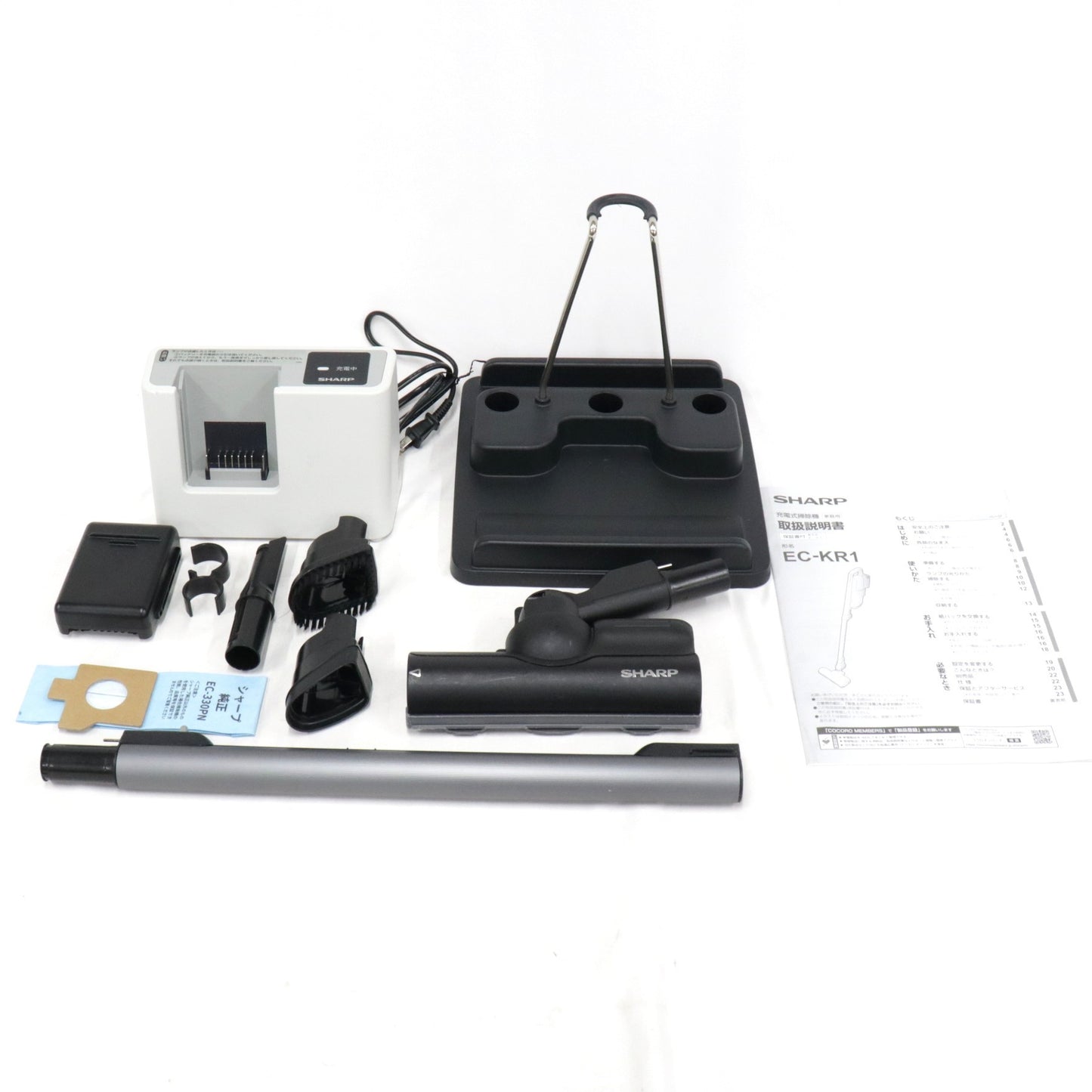 [中古(B)] シャープ RACTIVE Air コードレススティッククリーナー掃除機 EC-KR1 ブラック ec-kr1  [良い]