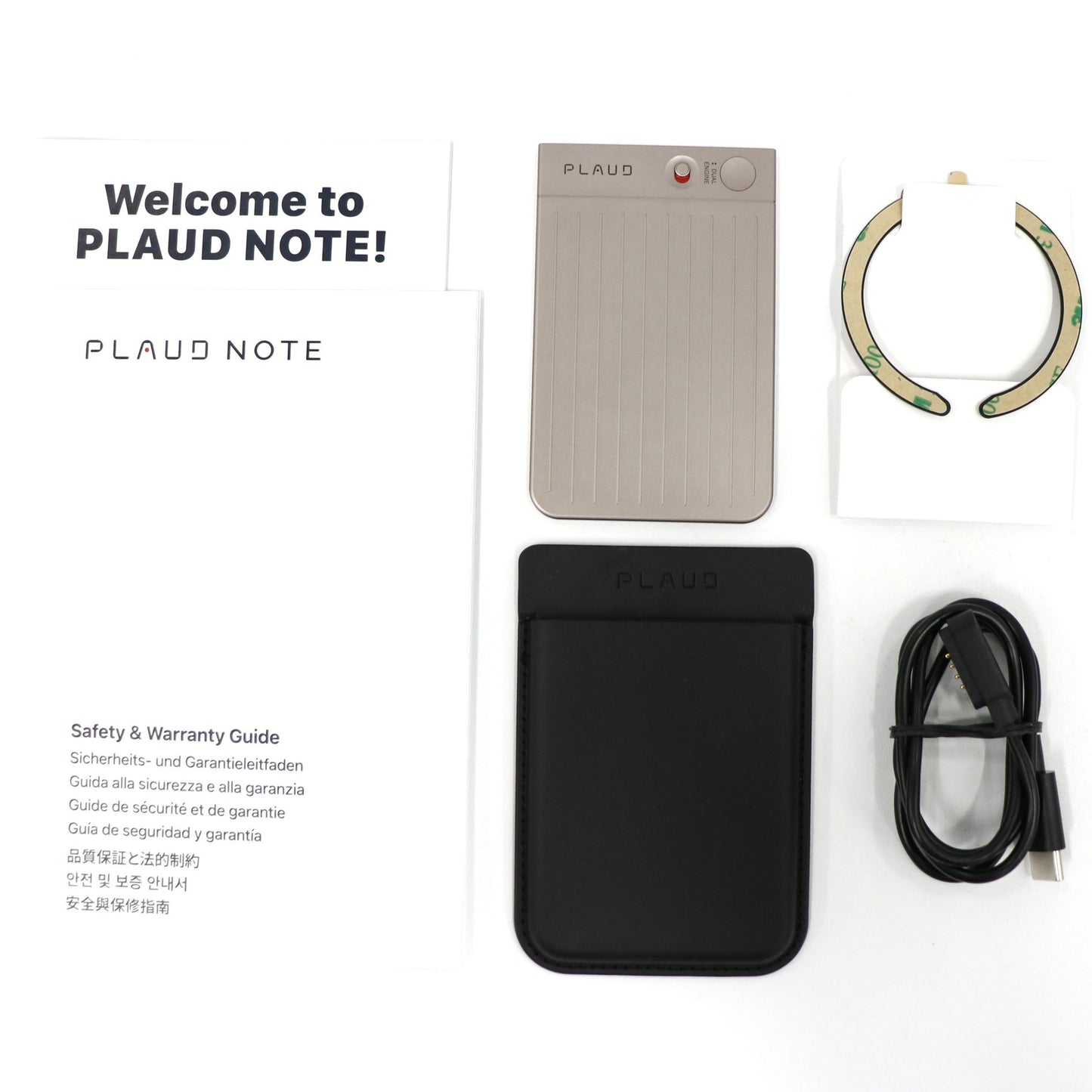 [中古(A)] PLAUD NOTE AIボイスレコーダー pld-64g-sr スターライト[非常に良い]