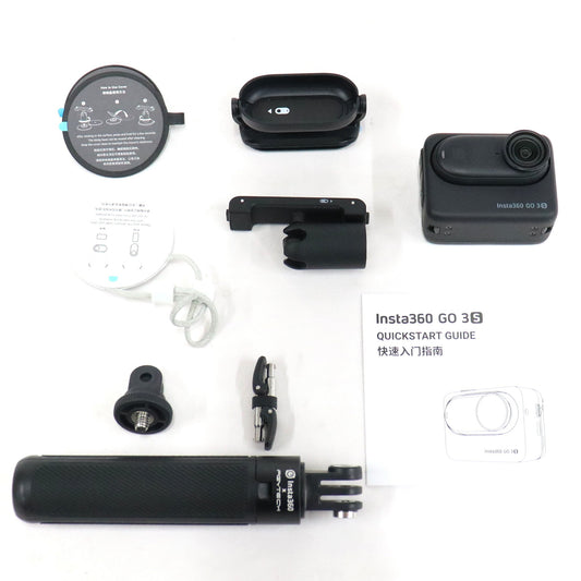 Insta360 GO 3S アクションカメラ(64GB) ミニ見えない自撮り棒＋三脚セット insta360-go-3s-bk  ミッドナイトブラック 整備済みアウトレット品 [中古(A)]