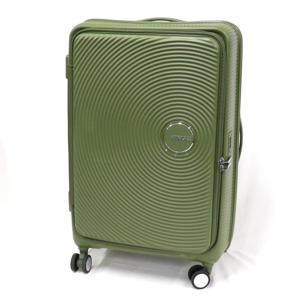 [8-10泊向けサイズ]AMERICAN TOURISTER CURIO スピナー75 エキスパンダブル 98L/拡張時114L ハードスーツケース americantourister-curio75-kh  カーキ 整備済みアウトレット品 [中古(C)]