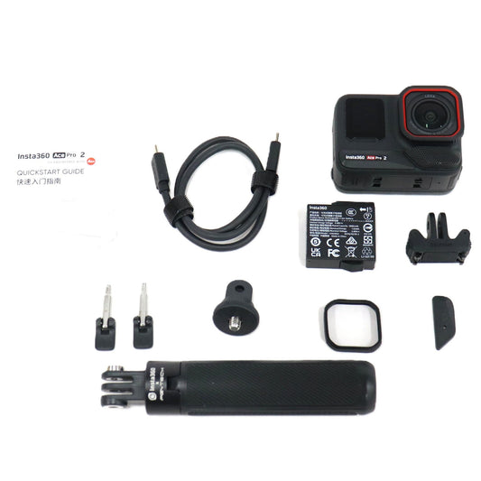 Insta360 Ace Pro 2 アクションカメラ ミニ見えない自撮り棒＋三脚セット insta360-ace-pro2-bk  ミッドナイトブラック 整備済みアウトレット品 [中古(A)]
