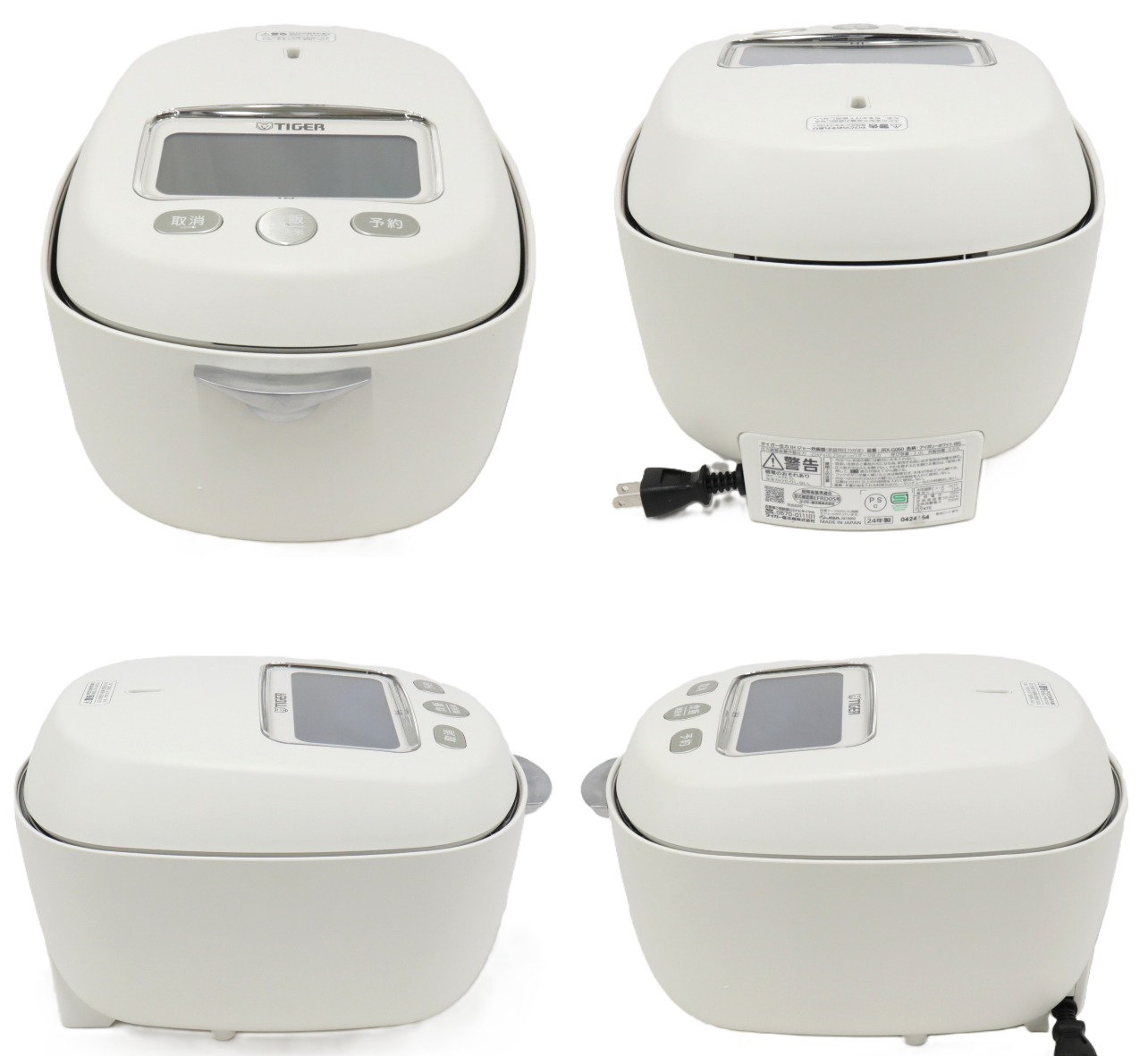 [中古(B)] [3.5合炊き] タイガー魔法瓶 土鍋ご泡火炊き JRX-G060 土鍋圧力IH式 炊飯器 jrx-g060wg アイボリーホワイト [良い]