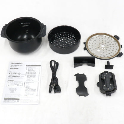 シャープ ヘルシオ ホットクック KN-HW16G 2〜4人用 1.6L容量 kn-hw16g-b  ブラック 整備済みアウトレット品 [中古(C)]