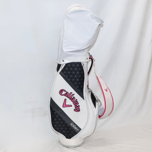 キャロウェイ ゴルフ ソレイル クラブセットレディース 8本組 キャディバッグ付き パッケージセット　callaway-solaire-clubset-8-pink  ピンク 整備済みアウトレット品 [中古(C)]