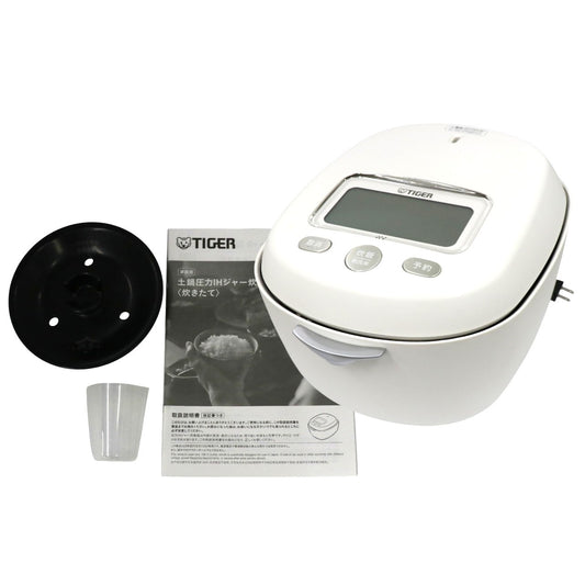 [中古(B)] [5.5合]タイガー魔法瓶 土鍋ご泡火炊き JRX-G100 土鍋圧力IH式 炊飯器　jrx-g100wg アイボリーホワイト [良い]