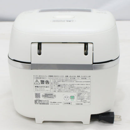 [中古(B)] [5.5合炊き] タイガー魔法瓶 ご泡火炊き JRI-A100 圧力IH式 炊飯器　jri-a100wm マットホワイト [良い]