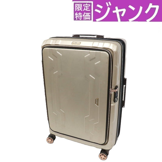 [5-8泊向けサイズ]LEGEND WALKER 5205 ブルーホエール 78L/拡張時98L ハードスーツケース 5205-66-cgd  シャンパンゴールド ジャンク品 [難あり(D)]