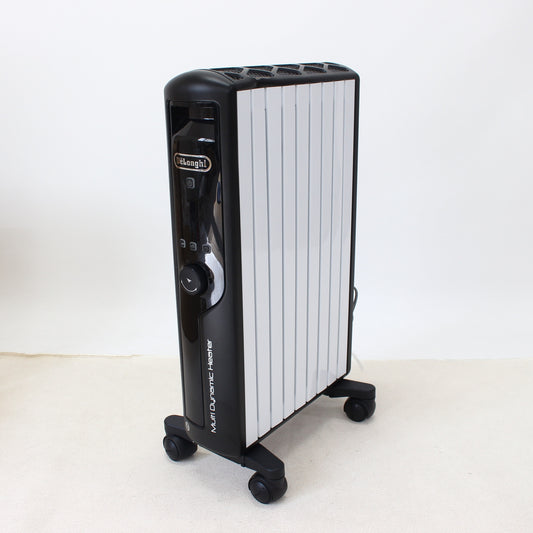 [中古(C)] [2020年発売モデル] デロンギ マルチダイナミックヒーター MDHU12-BK 1200W ピュアホワイト＋マットブラック (暖房目安 8～10畳) mdhu12-bk　[可]