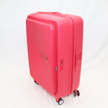 [8-10泊向けサイズ]AMERICAN TOURISTER CURIO スピナー75 エキスパンダブル 98L/拡張時114L ハードスーツケース americantourister-curio75-2-rb  ラズベリー 整備済みアウトレット品 [中古(C)]