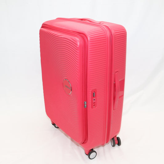[8-10泊向けサイズ]AMERICAN TOURISTER CURIO スピナー75 エキスパンダブル 98L/拡張時114L ハードスーツケース americantourister-curio75-2-rb  ラズベリー 整備済みアウトレット品 [中古(C)]