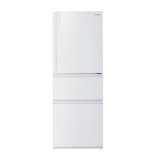 【特殊配送】[326L][二人暮らし向け][右開き]東芝 GR-V33SC 冷蔵庫 gr-v33sc-wu  マットホワイト 整備済みアウトレット品 [中古(B)]