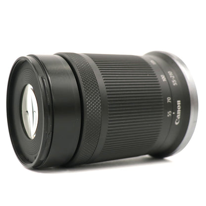 CANON RF-S55-210mm F5-7.1 IS STM 望遠ズームレンズ rf-s55-210isstm-b  ブラック 整備済みアウトレット品 [中古(C)]