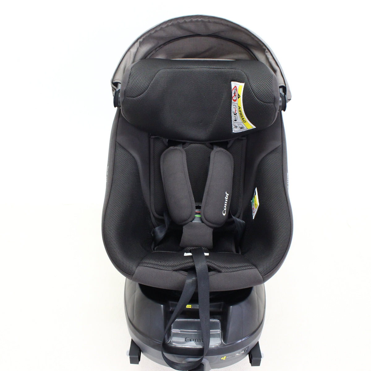 コンビ クルムーヴ コンパクト R129 エッグショック JS チャイルドシート (ISOFIX固定 / R129適合) 4972990196727  ブラウン 整備済みアウトレット品 [中古(C)]