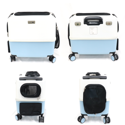 LEGEND WALKER PETiCO iCO+ ペットキャリー Mワイドサイズ 3004-WIDE　ico-3004-wide-bl-wh  スカイブルー×ホワイト ジャンク品 [難あり(D)]