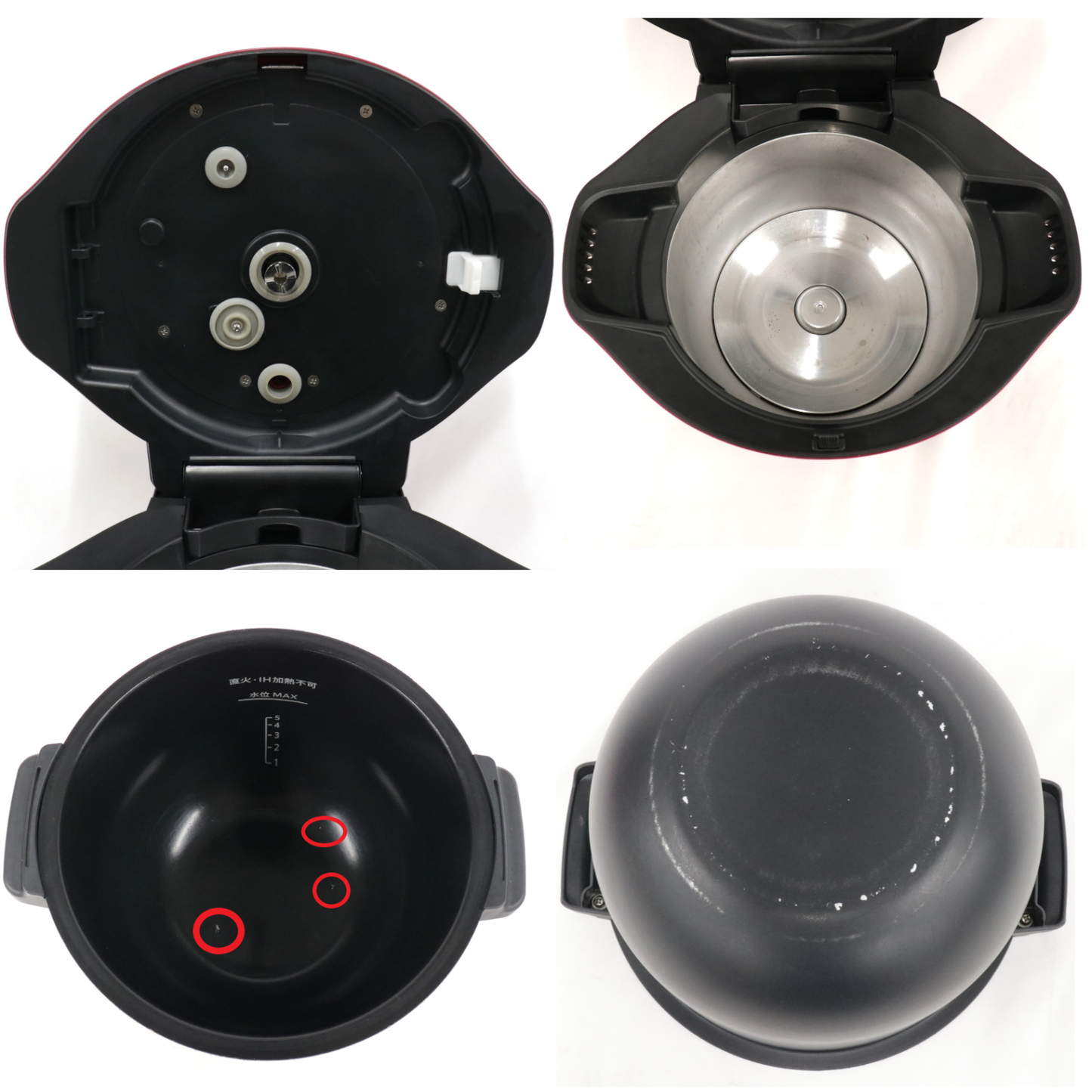 [中古(C)] シャープ ヘルシオ ホットクック KN-HW24G 2〜6人用 2.4L容量　kn-hw24g-r レッドkn-hw24g-r　[可]