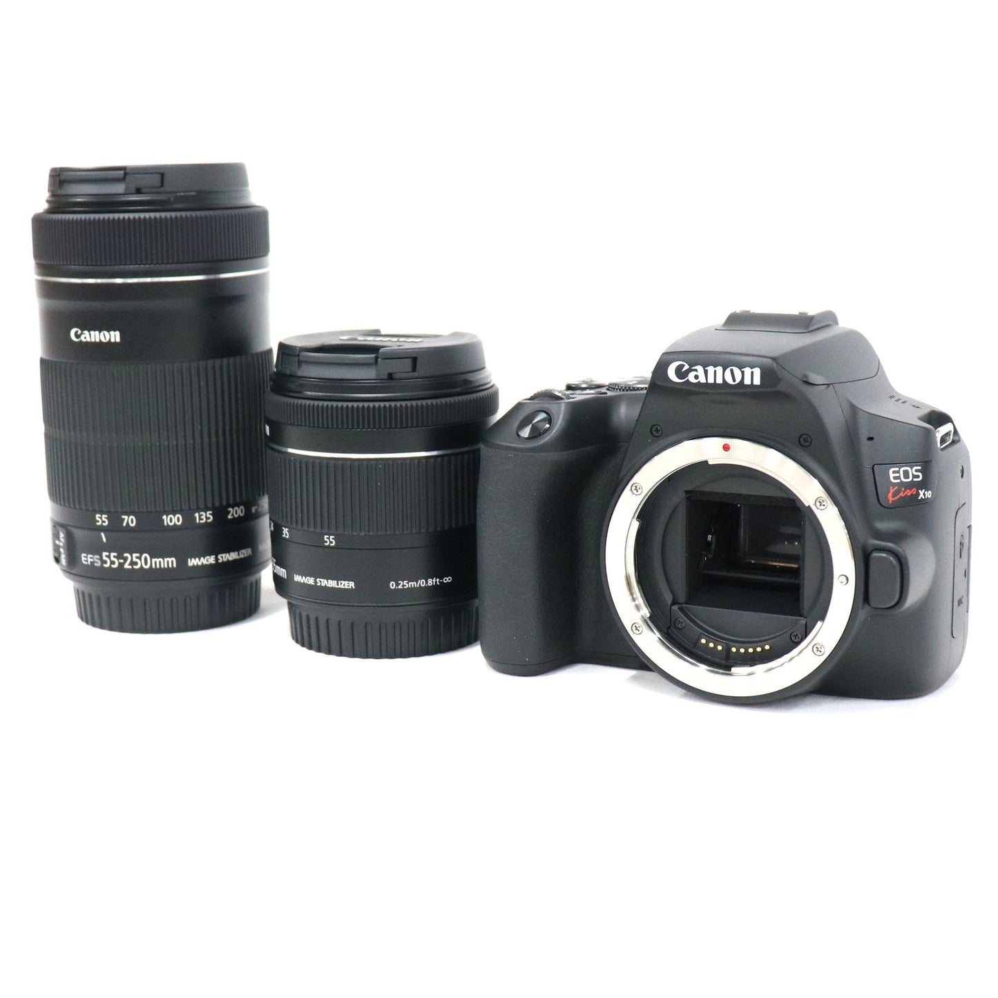Canon 一眼レフカメラ EOS Kiss X10 ダブルズームキット ブラック eos-kiss-x10  ブラック 整備済みアウトレット品 [良い(B)]