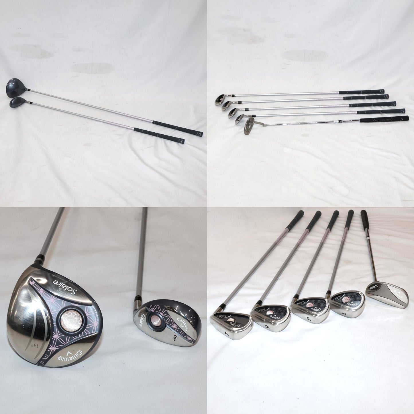 キャロウェイ ゴルフ ソレイル クラブセットレディース 8本組 キャディバッグ付き パッケージセット　callaway-solaire-clubset-8-pink  ピンク 整備済みアウトレット品 [中古(C)]