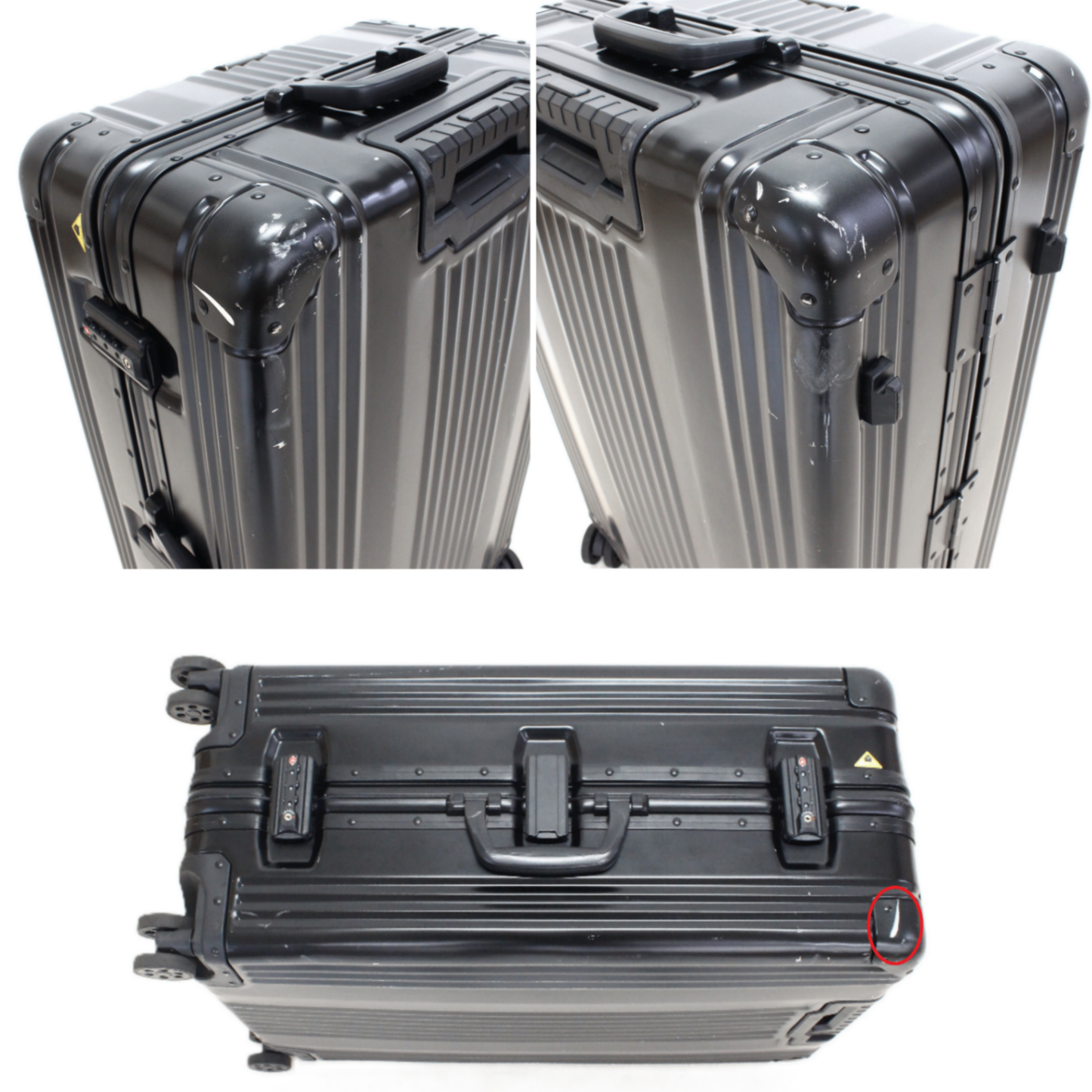 [中古(C)] [5-8泊向けサイズ]LEGEND WALKER 1510 88L アルミ製ハードスーツケース 1510-70-bk ブラック [可]