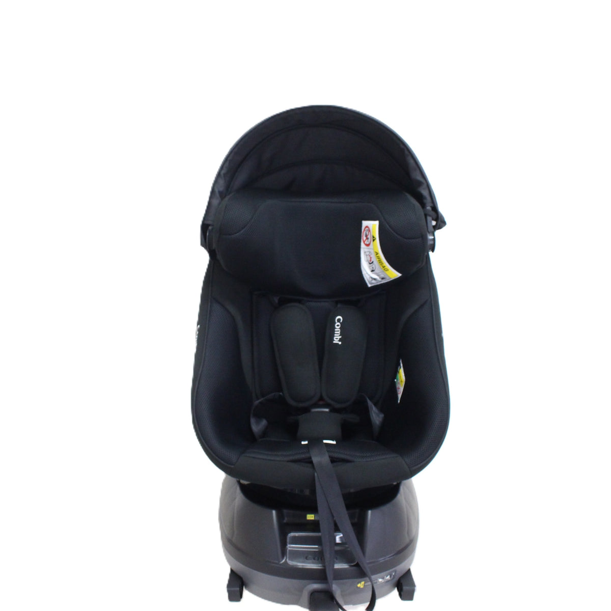 コンビ クルムーヴ コンパクト R129 エッグショック JS チャイルドシート (ISOFIX固定 / R129適合) 4972990196710  ブラック 整備済みアウトレット品 [良い(B)]