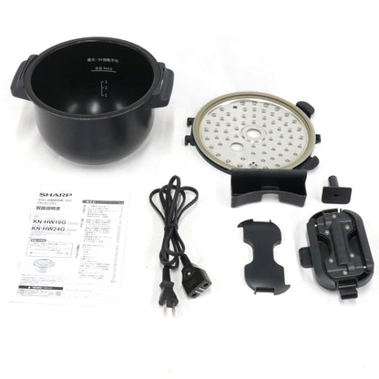 [中古(C)] シャープ ヘルシオ ホットクック KN-HW16G 2〜4人用 1.6L容量 kn-hw16g-b ブラックkn-hw16g-b　[可]