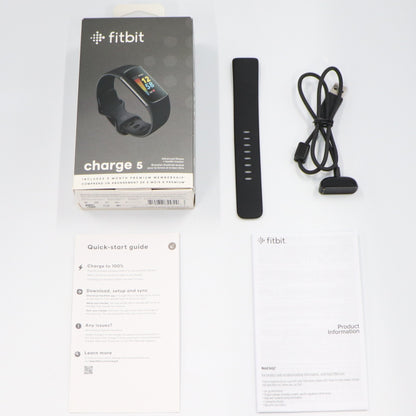 [中古(C)] Fitbit Charge5 GPS搭載フィットネストラッカー ブラック L/Sサイズ FB421BKBK-FRCJK fb421bkbk-frcjk　[可]